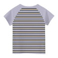 thumbnail image 3 of Besolor Boys Girls Summer Tops Kids Striped Crewneck Short Sleeve Tee Shirts Fashion Tees 3-14 Years, 3 of 8