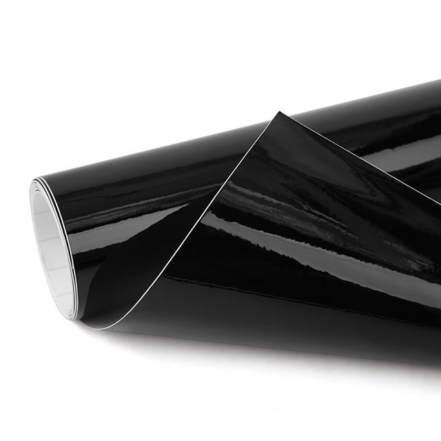 152cm X 30cm Negro Brillante Autoadhesiva Película de Vinilo de Carrocería de Coche