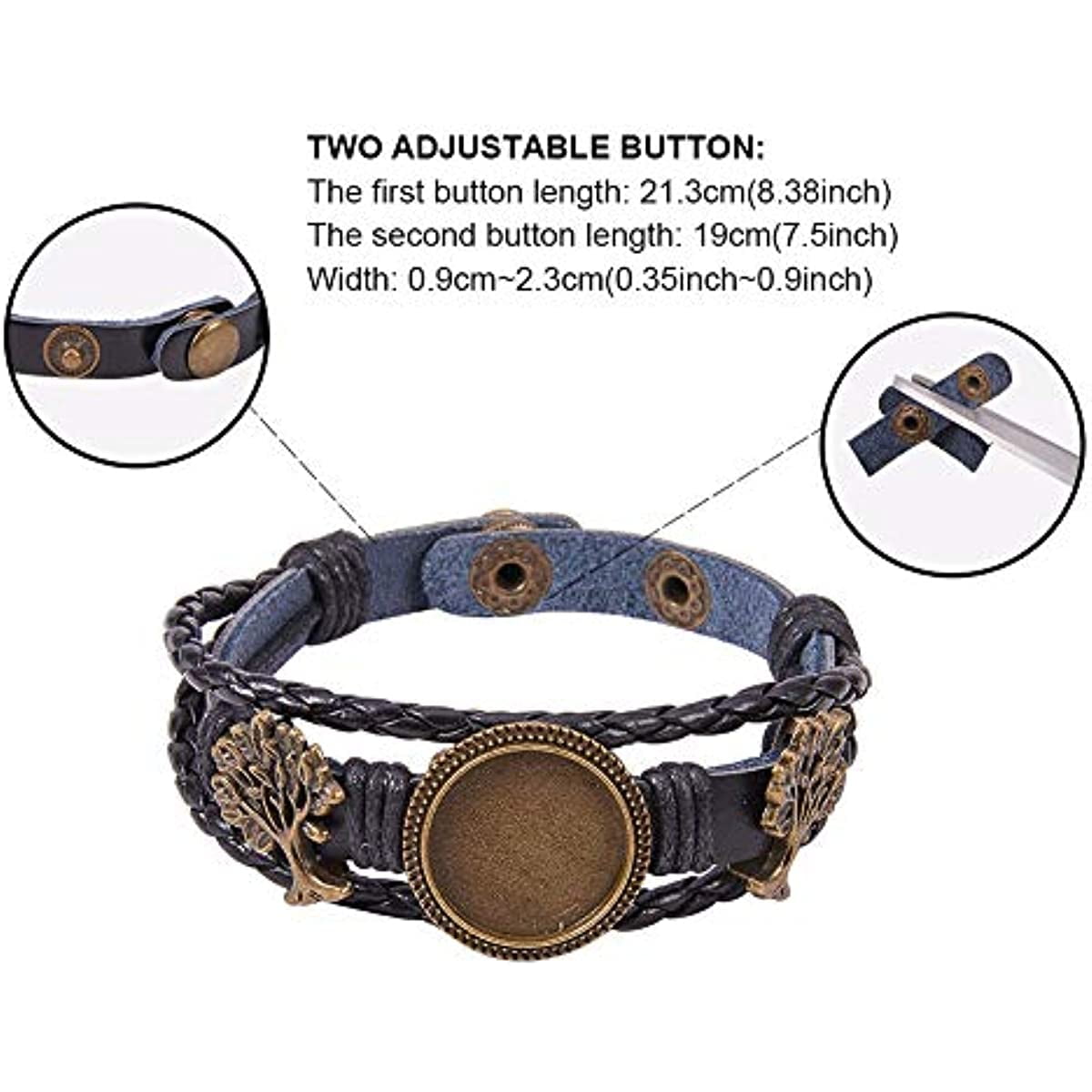Wholesale Leather Bracelet Bezel Setting With Aluminum Tally Sheet Ideal  For DIY Crafts And Sublimation Heat Transfer From Belkin, $0.71