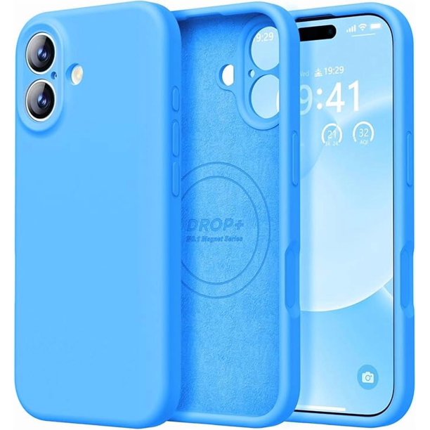 Funda de Silicona Premium, compatible con MagSafe, a Prueba de Golpes, para iPhone 17 6.3", Azul