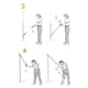 thumbnail image 5 of Cinturón de tensión de golf Banda de giro estirado Fuerte entrenador Correa Posición Fuerza Acción de acción Entrenamiento Accesorios Casa Gimnasio Plata Kearding OD002793-02B, 5 of 7