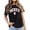 Black, variant on Tees for Women Short Sleeve Crew Neck Y2K Vacation T Shirts Oversized Graphic Print Summer Tops Fashion 2026