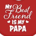 thumbnail image 4 of Inktastic My Best Friend is My Papa with Hearts Boys or Girls Baby Bib, 4 of 4