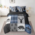 thumbnail image 3 of Feelyou Rustic Bear Print Twin Bedding Sets 7-Piece, Farmhouse Woodland Wildlife Bedding Comforter Set, Countryside Tree Reversible Sheet Sets, Luxury Bedroom Decor, 3 of 9