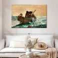 thumbnail image 2 of Elephant Stock The Herring Net Wall Art - Horizontal Canvas Wall Art - Living Room Wall Decor - Hobbies And Lifestyle Canvas - Gray And Orange Decor By Winslow Homer - 48" x 32", 2 of 8
