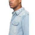 thumbnail image 5 of Victorious Men's Long Sleeve Button Up Denim Shirt DK158 - Light Indigo - 5X-Large, 5 of 8
