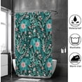 thumbnail image 4 of FREEAMG Bath Curtains Shower Curtain Elephants Jungle Tropical Boho Bathroom Waterproof Machine Washable 72x72in, 4 of 6