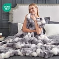 thumbnail image 3 of ROSEKIND ultra-soft 680GSM Faux Fur Ribbed Throw Blanket for Sofa & Bed, Cozy Gift for Adults & Friends, 60x70in, Tie-dye Grey, 3 of 8
