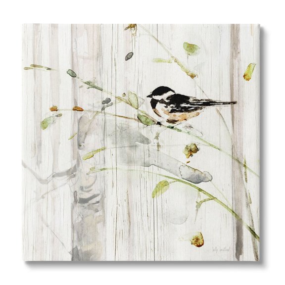 Stupell Industries Cottage Bird Botanical Nature Animals & Insects Painting Gallery Wrapped Canvas Print Wall Art