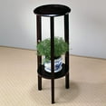 thumbnail image 3 of Kirk 1-shelf Round Wood Plant Stand Espresso, 3 of 3