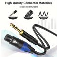 thumbnail image 3 of Female Xlr To 1/4 Inch Trs Stereo Jack Cable - Perfect For Speakers, Condenser Mics, Guitars, And Mixers, 3 of 5