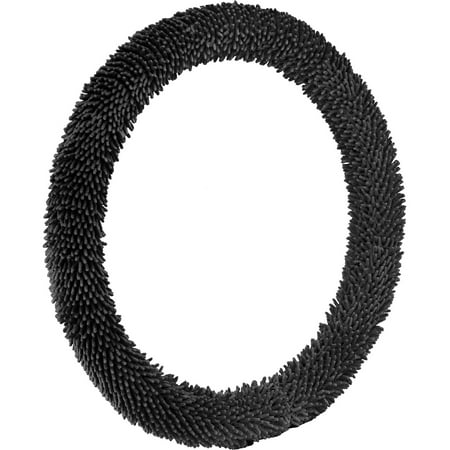 Bell Automotive Black Shaggy Hyper-Flex Core Steering Wheel Cover