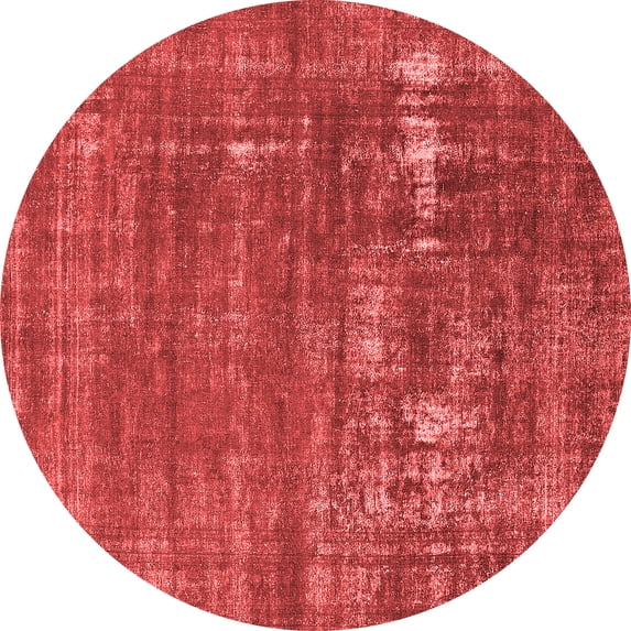 Ahgly Company Indoor Round Oriental Red Industrial Area Rugs, 5' Round