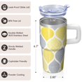 thumbnail image 3 of Travel Cup 20oz with Lid and Straw - Stainless Steel Insulated Boho Tumbler, Double Wall Vacuum Thermal Coffee Mug, Leakproof, 3 of 5