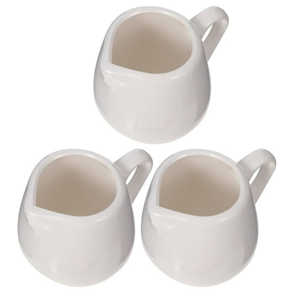 3 Pcs Sauce Spoon Coffee Kettle Ceramic Milk Pitcher Mini Sauce Mug Coffee Creamer Leche Sauce Storage Container Child