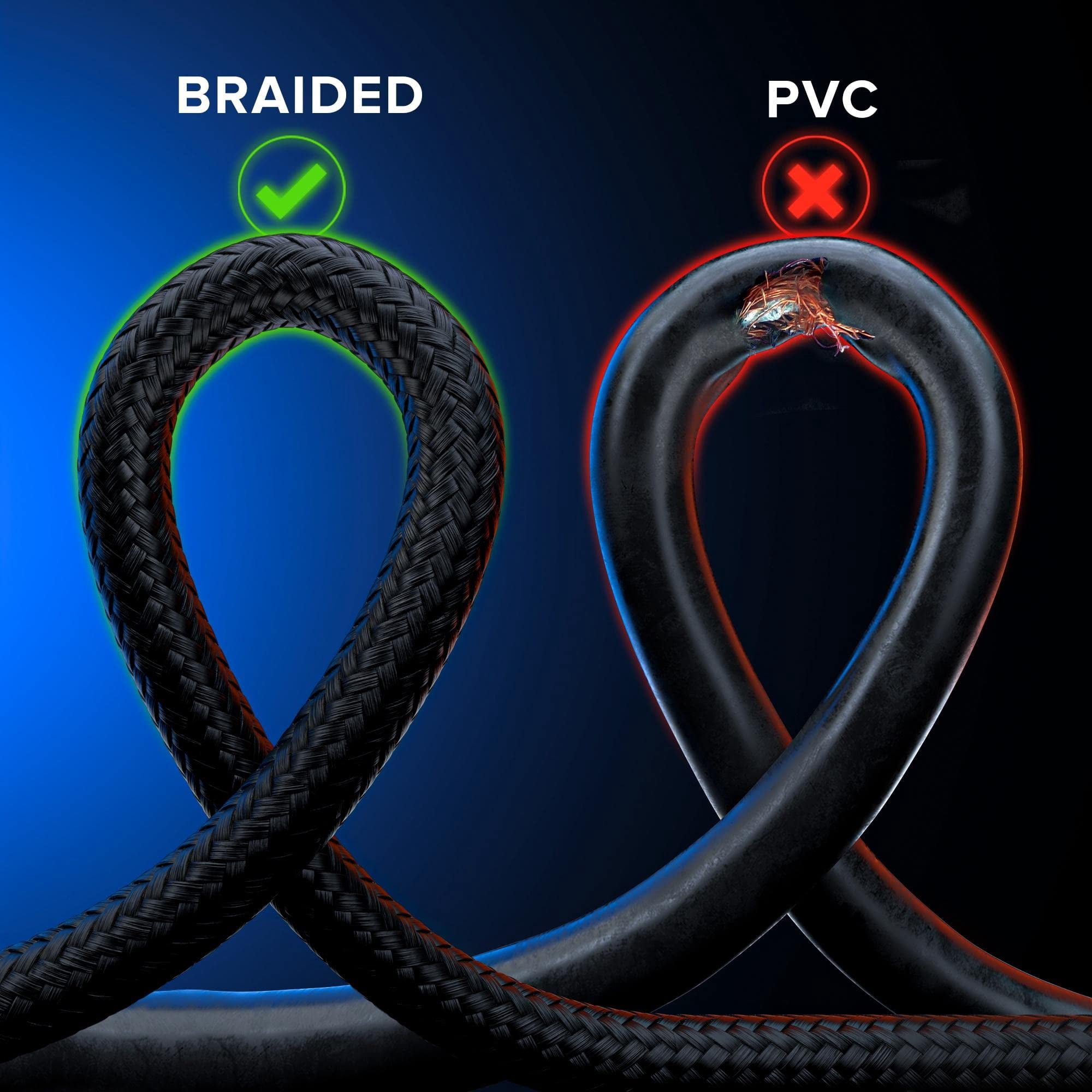 Maximm HDMI 2.1 Cable 20 Feet, Multicolor, 3 Pack, 8K 60Hz 4K 120Hz Ultra High Speed, 48Gbps, eARC, Dolby Vision