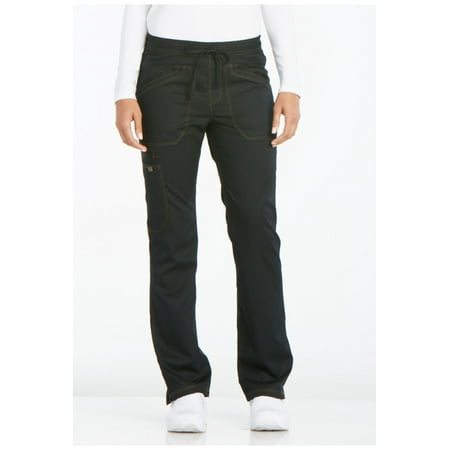 

Dickies Essence Medical Scrubs Pant for Women Mid Rise Straight Leg Drawstring DK106 L Black