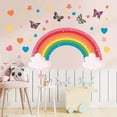 thumbnail image 1 of Pegatina de pared de arcoíris para niños, calcomanía artística de estrella para dormitorio infantil, decoración del hogar, 1 of 3