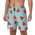 thumbnail image 2 of Haiem Watermelon Mens Swim Trunks with Compression Liner 2 in 1 Swimming Shorts Stretch Swimwear Quick Dry,Board Shorts-Large, 2 of 9