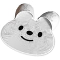 thumbnail image 1 of Silicone Rabbit Foot Rub Magic Bathroom Lazy Person Rub Back Wash Feet Massage Shower Floor Mat, bai, 1 of 8