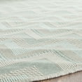 thumbnail image 3 of Safavieh Courtyard Thorley Chevron Indoor/Outdoor Area Rug, Light Gray/Aqua, 5'3" x 5'3" Round, 3 of 7