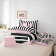 thumbnail image 6 of Manfei Dreamy Princess Bowtie 7-Piece King Bedding,Initial Letter M Design King Bed in a Bag,Pink Reversible, 6 of 7