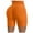 Orange #729, variant on Bovemsi Women's Tummy Control Biker Shorts Wrinkled High Waist Hip Stretch Running Fitness Yoga Pants Workout Athletic Leggings