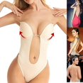 thumbnail image 3 of Combinaison Gainante Sans Bretelles à Encolure en V Profonde pour Femmes, TG, 3 of 5
