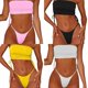 thumbnail image 4 of Traje baño crochet para mujer, top con cuello halter, 4 of 4