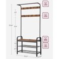 thumbnail image 4 of VASAGLE Coat Rack, Hall Tree with Shoe Bench for Entryway, Entryway Bench with Coat Rack, 4-in-1, 4 of 4