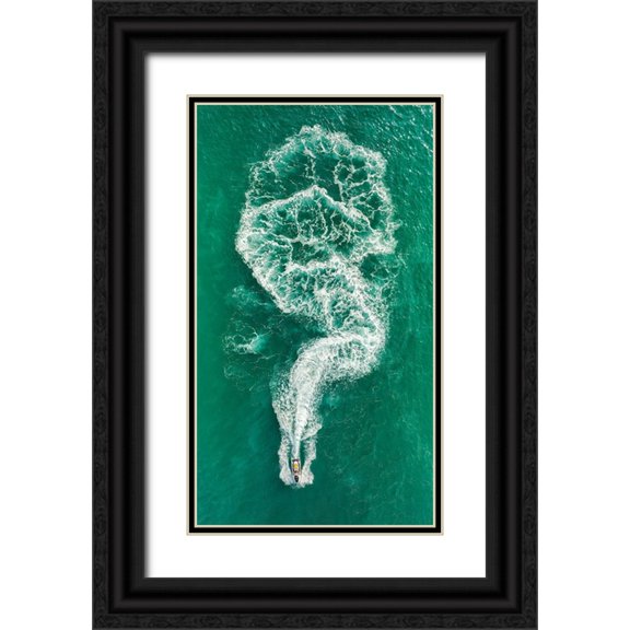 Meirovich, Ido 10x14 Black Ornate Wood Framed with Double Matting Museum Art Print Titled - foamy journey