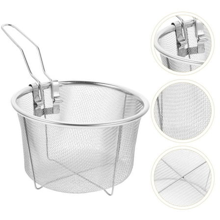 NIAIZEK Small Wire Basket for French Fries Fry Basket Stainless Steel 1Set