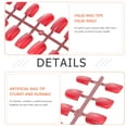 thumbnail image 4 of SHISUYAN 120pcs Red False Nail Tips Full Cover Short Fake Nails Nail Art for DIY, 4 of 8