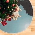 thumbnail image 5 of FMSHPON Wolf Howl Moon Xmas Christmas Tree Skirt Stand Mat for Holiday Party Decoration Indoor Outdoor 48 inches, 5 of 6