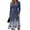 Dark Blue, variant on Womens Fall Spring Long Sleeve Midi Dress V Neck Long Sleeve a Line Dresses Long Loose Casual Floral Dresses