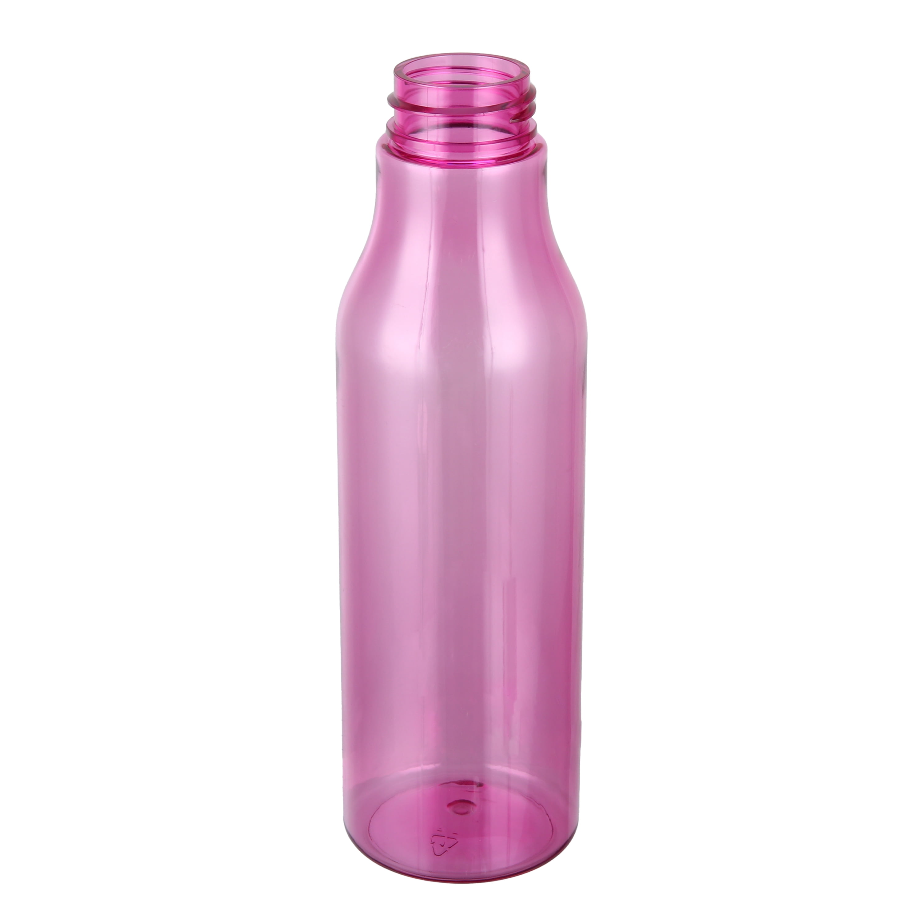 Mainstays 20oz Plastic Water Bottle with Stainless Steel Screw on Lid Purple