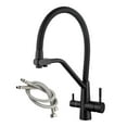 thumbnail image 3 of Purification Kitchen Faucet 3-ways Kitchen Mixer Tap with 2 Handles 2 Outlets Indoor Outdoor High Arch Faucet C with pipes, 3 of 9