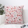 thumbnail image 4 of Wukai Hand Drawn Hearts Premium Polyester Fleece Pillow Covers with Hidden Zipper Closure,Luxuriously Soft and Durable-20"x20", 4 of 7
