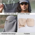 thumbnail image 6 of Visland Fishing Hat Windproof Quick Dry Hook Loop Fasteners Neck Gaitor Cover Flap Baseball Cap for Home, 6 of 7