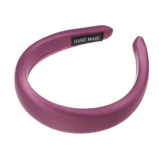 Diademas anchas de tela, diseño simple, bandas para la cabeza de estilo clásico, diademas antideslizantes de moda de 1,18 pulgadas, color rojo vino para mujer y niña