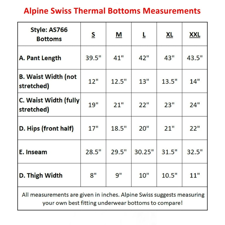 Alpine thermal underwear deals