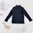 thumbnail image 6 of Elainilye Fashion Toddler Girl Clothes Long Sleeve Tiered Ruffle Tunic Knitted Basic Top Suitable for 1-10 Years,Black, 6 of 7