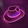 thumbnail image 2 of Sombrero de vaquero con luz LED brillante para fiesta de cumpleaños, sombrero de vaquera para novia, gorra de vaquera luminosa para discoteca, accesorios para despedida de soltero, sombrero de neón, s, 2 of 5