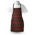 thumbnail image 4 of Turkish Pattern Apron, Oriental Botanical Pattern with Pomegranates and Leaves on Indigo Backdrop, Unisex Kitchen Bib with Adjustable Neck for Cooking Gardening, Adult Size, Multicolor, by Ambesonne, 4 of 4