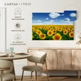 thumbnail image 5 of Elephant Stock Sunflower Field Horizon Wall Art - Horizontal Canvas Wall Art - Living Room Wall Decor - Nature Canvas - Orange And Blue Decor - 39" x 26", 5 of 8