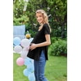 thumbnail image 2 of Weardear Maternity Shirts Side Split Tops Short Sleeve Crew Neck Tops(1 pack ), 2 of 7