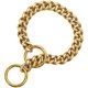 thumbnail image 1 of Collar de perro de cadena de oro de metal resistente a la masticación Collar de cadena en P de 15 mm Collar de cachorro de lujo para perros pequeños medianos grandes 55 cm. Afortunado Sencillez, 1 of 5