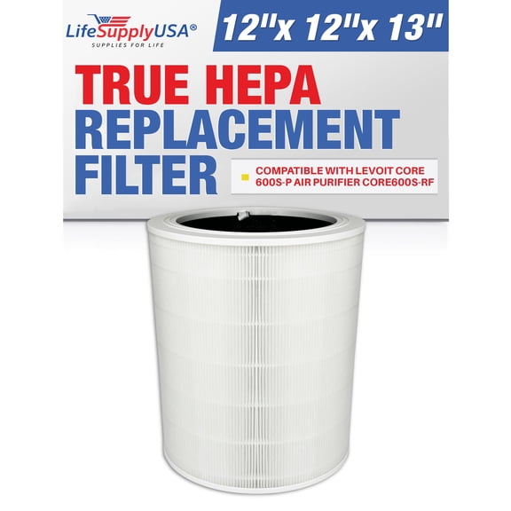 True HEPA Filter Replacement Compatible With Levoit Core 600S-P Air Purifier Core600S-RF by LifeSupplyUSA