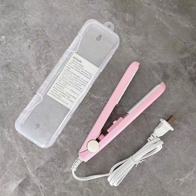 Pinza para el cabello lacio multicolor para mujer, pequeña férula recta de doble uso, mini pinza para el cabello lacio para dormitorio