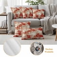 thumbnail image 6 of Red Ombre Outdoor Waterproof Pillow Covers, Gradient Abstract Art Vintage Decorative Square Throw Pillowcase Sofa Cushion Sham for Patio/Couch/Chair, 26"x26" 2 Pack, 6 of 8